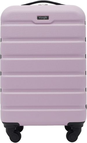 Wrangler 20" Hardside Carry-On Spinner Luggage, Lilac, 22-Inch